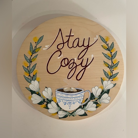 The Hollowbird Co. Wooden Wall Art - Stay Cozy  *See description* - Picture 2 of 10